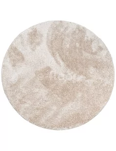 Dywan shaggy Shiny Ivory kremowy okrągły śr. 120 cm - Dywany - miniaturka - grafika 1
