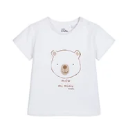 Bluzki dla niemowląt - T-shirt dla dziecka do 2 lat, z misiem i napisem Mów mi misiu, biały - miniaturka - grafika 1