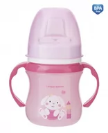 Kubki dla dzieci - Canpol babies EasyStart, Kubek treningowy, 120 ml, Sweet fun, Różowy królik - miniaturka - grafika 1