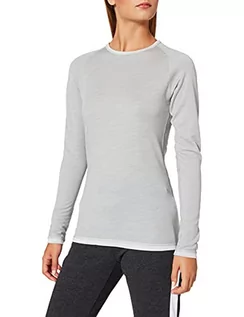 Koszulki i topy damskie - Schoffel damska koszulka z długim rękawem z wełny merynosów Sport Shirt 1/1 rękaw szary Opal Gray S 11341 - grafika 1