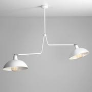 Lampy sufitowe - Aldex Espace 1036H lampa wisząca zwis 2x60W E27 biały - miniaturka - grafika 1