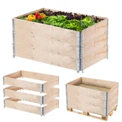 Donice - Obrzeże ogrodowe nadstawka paletowa Banari 3 szt. 120x80x20cm - miniaturka - grafika 1