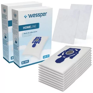 Zestaw Worki Do Odkurzacza Wessper Homeline Zelmer Elf, Elf 2, Elf3, Odyssey, Meteor 2, 8 Szt. + Filtr, 2 Szt. - Worki do odkurzaczy - miniaturka - grafika 1