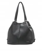 Torby i wózki na zakupy - Torebka Damska Shopper PUCCINI Na Ramię Duża Mieści A4 Czarna BML044D-1 - miniaturka - grafika 1