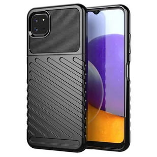 Thunder Case elastyczne pancerne etui pokrowiec Samsung Galaxy A22 5G czarny - Etui i futerały do telefonów - miniaturka - grafika 1
