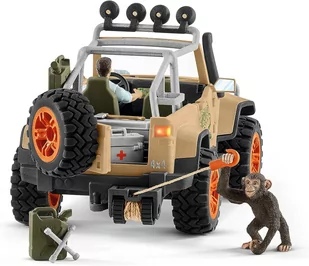Schleich Wild Life Pojazd terenowy z wyciągarką 42410 - Figurki dla dzieci - miniaturka - grafika 3
