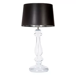 4concepts Klasyczna LAMPKA stojąca VERSAILLES L204061261 stołowa LAMPA abażurowa do salonu czarna przezroczysta L204061261 - Lampy stojące - miniaturka - grafika 1