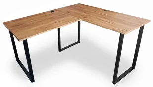 Elior Loftowe biurko w kształcie litery L 90x180x60 dąb craft złoty P4-C70 - Biurka Elior Loftowe biurko w kształcie litery L 90x180x60 dąb craft złoty P4-C70 - Biurka - miniaturka - grafika 1