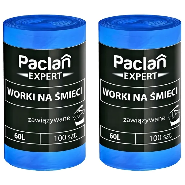 Paclan Expert Worki Na Śmieci Wiązane 60l 200 Sztuk