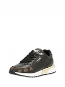 Buty sportowe damskie - Guess buty damskie Moxea czarne z brązowym dodatki złotego 40 - miniaturka - grafika 1