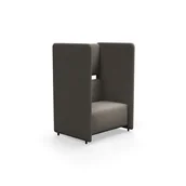 Inne meble biurowe - Fotel CLEAR SOUND, jednoosobowy, tkanina Pod CS, ciemnoszary - miniaturka - grafika 1