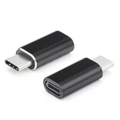 Złącza, przejściówki, adaptery - Adapter ład. do iPhone Lightning - Typ C czarny - miniaturka - grafika 1