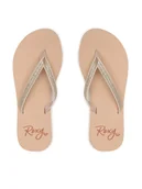 Klapki i japonki damskie - Roxy Japonki ARJL100673 Złoty - miniaturka - grafika 1