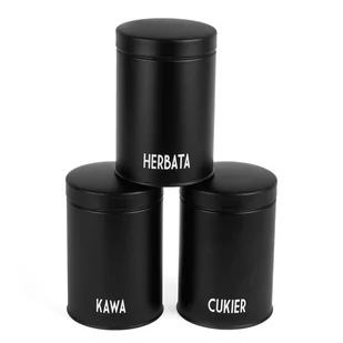 Concept Konighoffer Puszki Pojemniki Na Żywność Stalowe Konighoffer Czarne 3 Szt - Pojemniki kuchenne - miniaturka - grafika 1