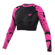 Koszulki sportowe damskie - Crop Top Fitness Damski z długim rękawem Extreme Hobby NEO - miniaturka - grafika 1