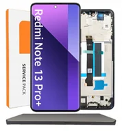 Części serwisowe do telefonów - ORYGINAŁ WYŚWIETLACZ LCD DO XIAOMI REDMI NOTE 13 PRO PLUS RAMKA CZARNY - miniaturka - grafika 1