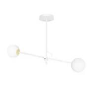 Lampy sufitowe - Emibig Diarf lampa wisząca 2-punktowa biała/złota 1013/2 1013/2 - miniaturka - grafika 1