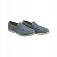 Mokasyny męskie - Mokasyny męskie zamszowe Old Money 40 - miniaturka - grafika 1