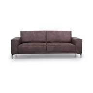 Sofy i kanapy - Czekoladowa sofa z imitacji skóry Scandic Copenhagen, 224 cm - miniaturka - grafika 1