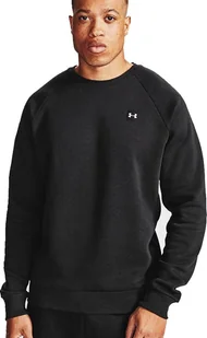 Under Armour Bluza meska Rival Fleece Crew czarna r. S 1357096 001 - Bluzy męskie - miniaturka - grafika 1