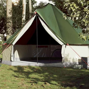 The Living Store Namiot rodzinny tipi - 10-osobowy - zielony - wodoszczelny - Namiot - Namioty i tipi dla dzieci - miniaturka - grafika 1