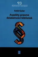 Prawo - Aspekty prawne działalności bibliotek - Rafał Golat - miniaturka - grafika 1