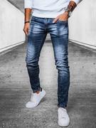 Spodnie męskie - Spodnie męskie jeansowe niebieskie Dstreet UX4095 - miniaturka - grafika 1