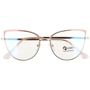 Okulary kocie do komputera damskie z filtrem BLUE Light zerówki 2586-2 - Okulary korekcyjne, oprawki, szkła - miniaturka - grafika 1