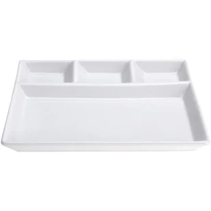 Talerz porcelanowy dzielony do serwowania taca Talerz porcelanowy dzielony do serwowania taca - Miski i półmiski - miniaturka - grafika 1