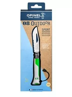 Noże - Opinel Outdoor Fluo Nóż No.08, zielony 002319 - miniaturka - grafika 1