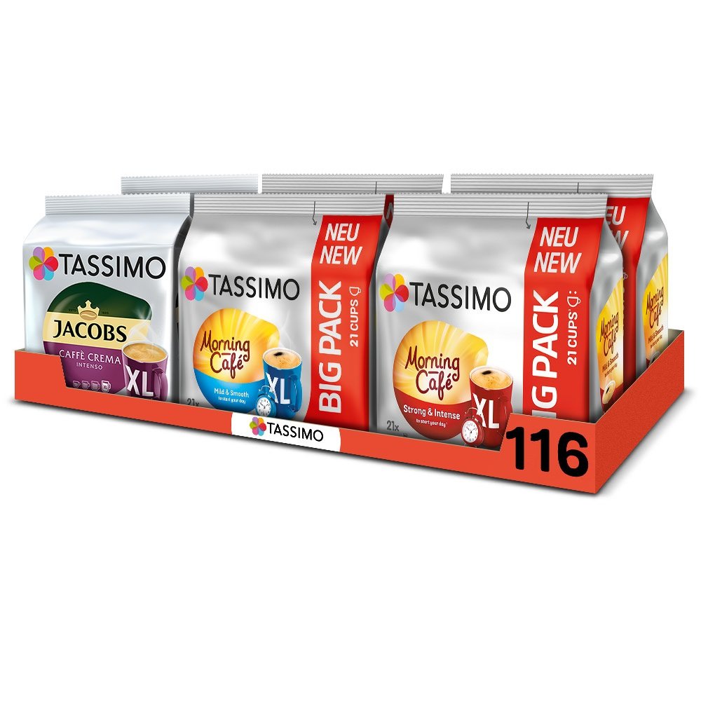 Kapsułki Tassimo Megapack zestaw kawy czarne, 5+1 opakowanie