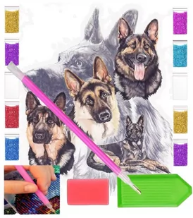 Haft diamentowy PIES OWCZAREK NIEMIECKI 30x40 OBRAZ duży zabawki kreatywne plastyczne - Zabawki kreatywne Haft diamentowy PIES OWCZAREK NIEMIECKI 30x40 OBRAZ duży zabawki kreatywne plastyczne - Zabawki kreatywne - miniaturka - grafika 1