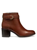 Botki damskie - Geox Skórzane botki "New Asheel" w kolorze jasnobrązowym - miniaturka - grafika 1