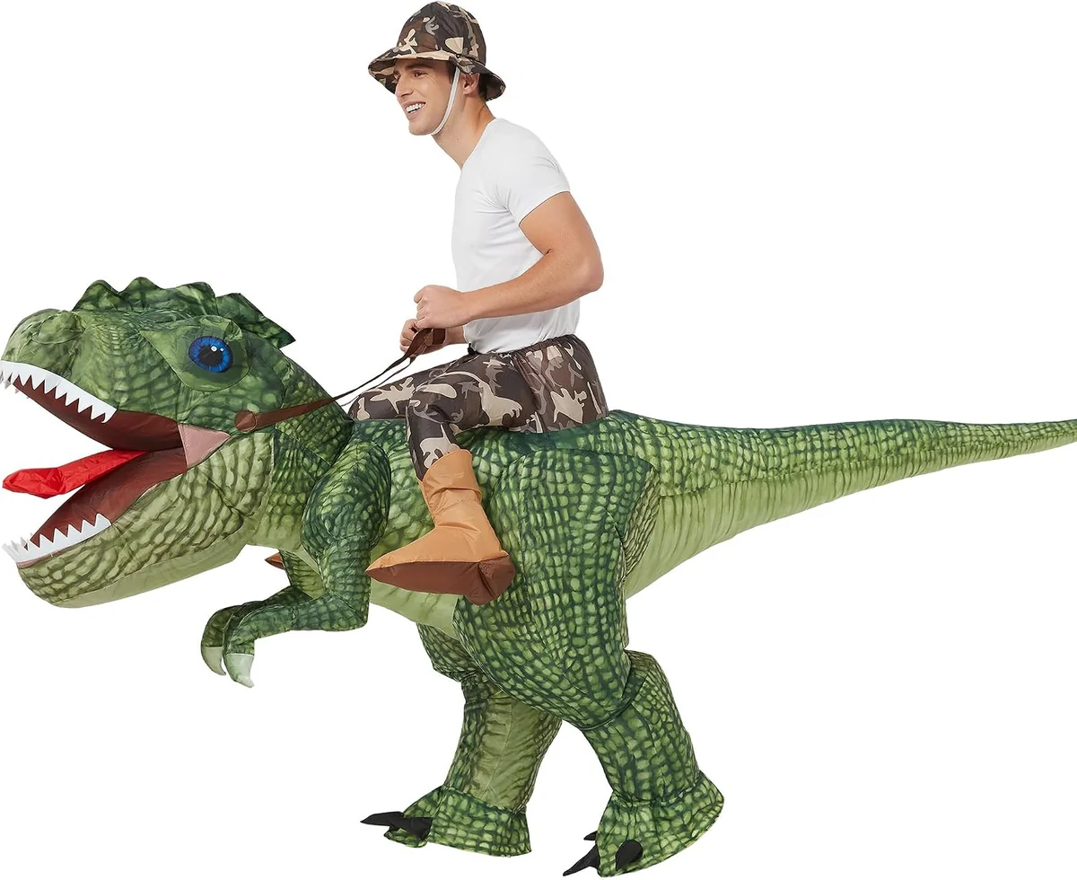 KOSTIUM NADMUCHIWANY DOROSŁY ZWIERZĘ DINOZAUR PRZEBRANIE IMPREZA HALLOWEEN