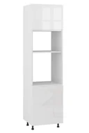 Meble kuchenne - Rimini Słupek Pod Zabudowę Piekarnika/Mikrofalówki Wysoki Lewy Dpp-60-38-220 Hk-Xs Blum Biały Połysk - miniaturka - grafika 1