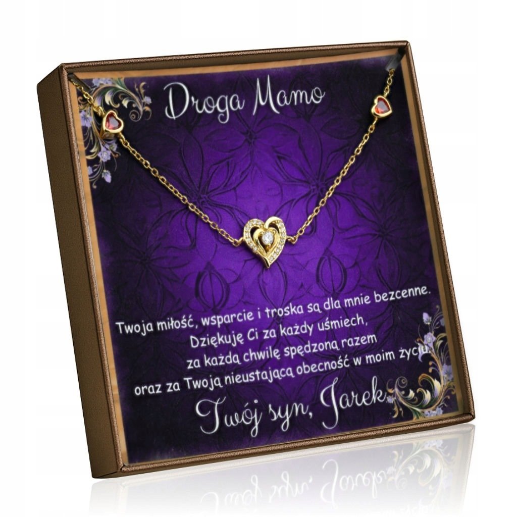 Bransoletka srebrna Pozłacana Damska dla Mamy Prezent