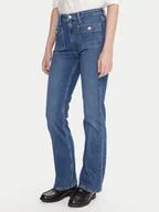Spodnie damskie - Tommy Hilfiger Jeansy WW0WW48255 Niebieski Flare Fit - miniaturka - grafika 1