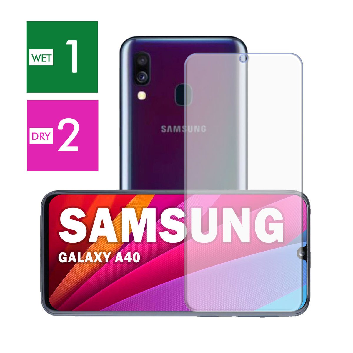 PANCERNE SZKŁO HARTOWANE DO SAMSUNG GALAXY A40 SZYBKA NA TELEFON JAKOŚĆ