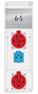 Rozdzielnie elektryczne - Pawbol Rozdzielnica R-BOX SLIM 2x16A/5p 1x250V 6S B.SLIM-6S-5 B.SLIM-6S-5 - miniaturka - grafika 1