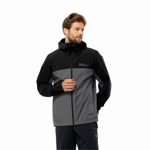 Męska kurtka przeciwdeszczowa Jack Wolfskin WEILTAL 2L JKT M slate - S - Kurtki męskie - miniaturka - grafika 1