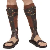 Stroje karnawałowe - OCHRANIACZE NA NOGI RZYMSKI WOJOWNIK BRĄZ - miniaturka - grafika 1