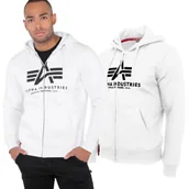 Odzież taktyczna i umundurowanie - Bluza rozpinana z kapturem Alpha Industries Basic 178325 09 - Biała S - miniaturka - grafika 1