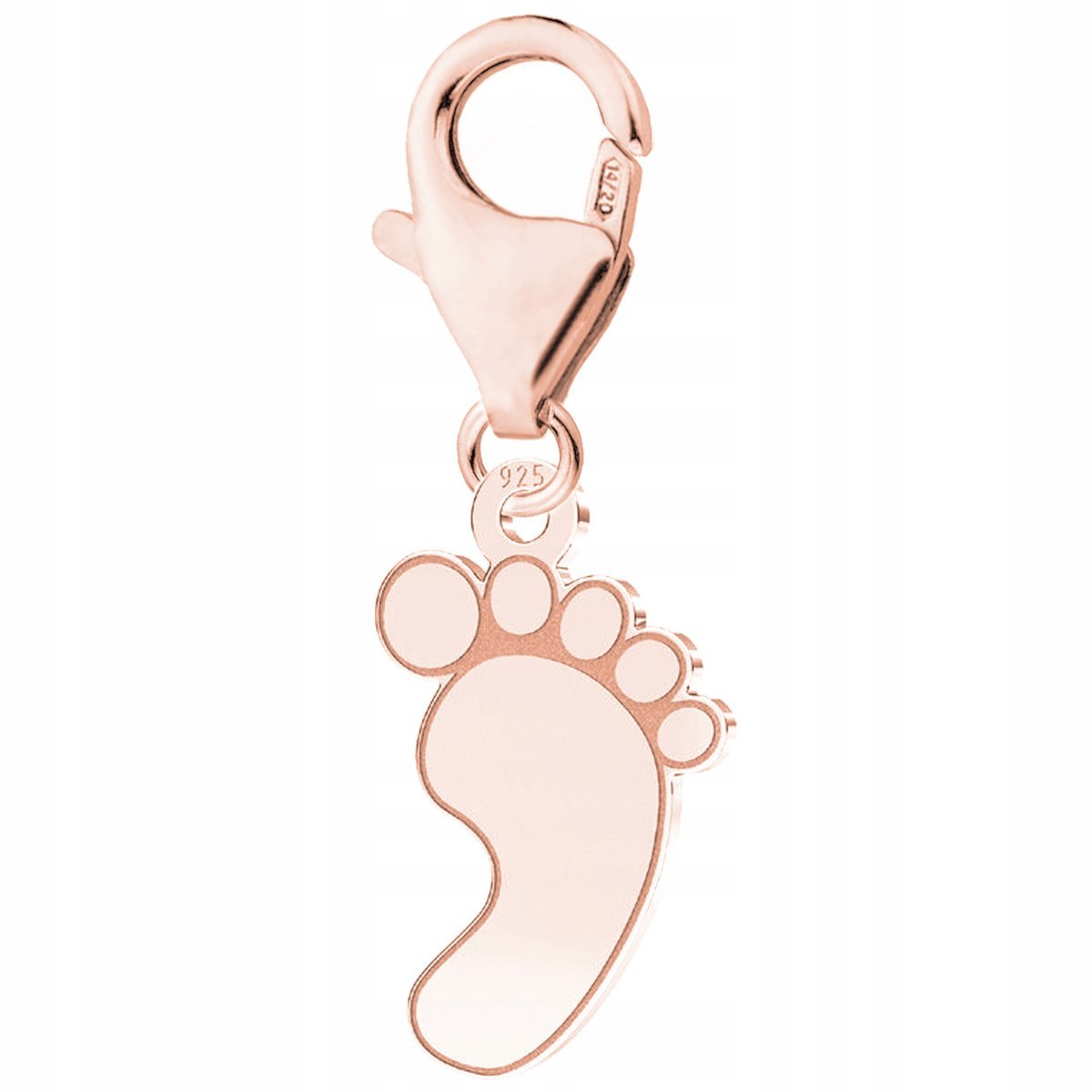 Zawieszka Pozłacana Stopa Dziecka Rodzina Stópka Dziecięca SREBRO 925