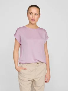 Vila Koszulka w kolorze jasnoróżowym - Koszulki i topy damskie - miniaturka - grafika 1