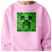 Bluzy dla dziewczynek - BLUZA DZIECIĘCA MINECRAFT 110-116 DLA DZIEWCZYNKI CHŁOPCA JAKOŚĆ - miniaturka - grafika 1