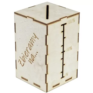 Skarbonka drewniana z grawerem - Skarbonki - miniaturka - grafika 1