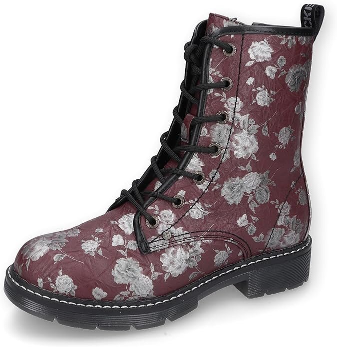 Damskie Botki Dockers by Gerli 45PN201 Bordowe Kwiaty EU 39 nowe