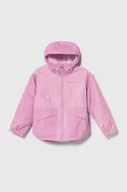 Kurtki i płaszcze dla dziewczynek - Columbia kurtka dziecięca Rainy Trails Fleece kolor różowy - miniaturka - grafika 1