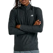 Bluzy męskie - Bluza męska New Balance MT41915BKH - szara - miniaturka - grafika 1