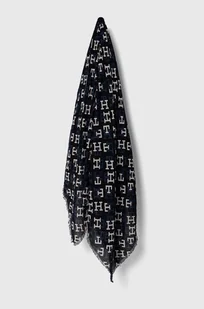 Tommy Hilfiger chusta damska kolor granatowy wzorzysta AW0AW16376 - Apaszki i szaliki damskie - miniaturka - grafika 1